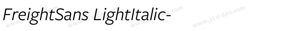 FreightSans LightItalic字体转换